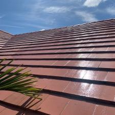 Painted Flat Tile Roof Wash in Weston, FL 1