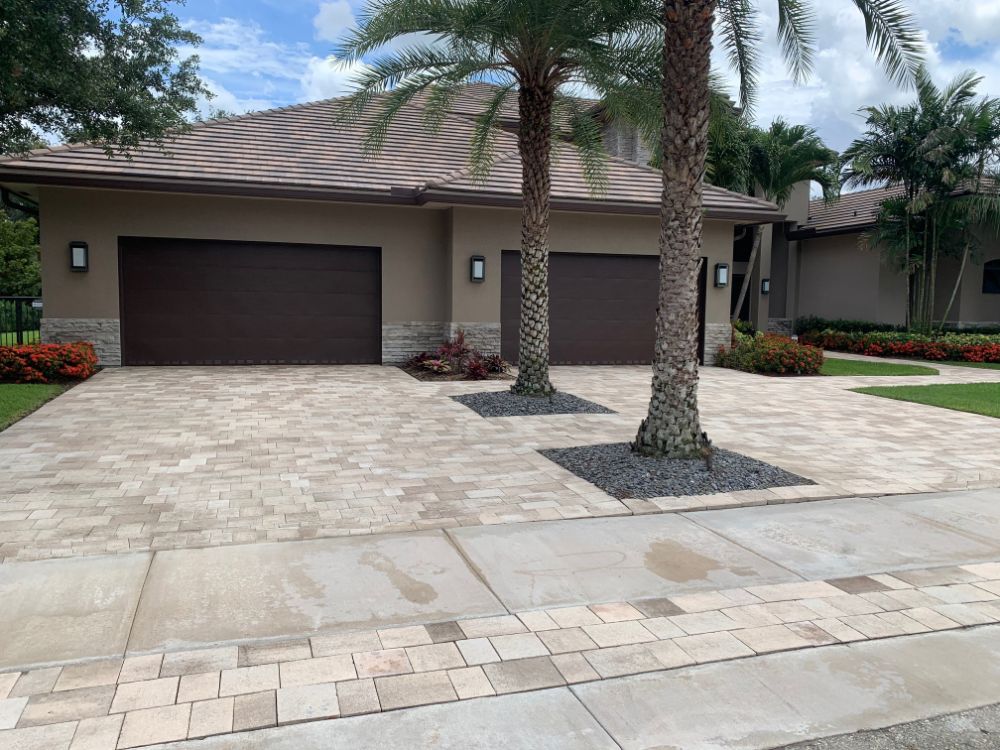 Flat Concrete Tile Roof and Driveway in Davie, FL
