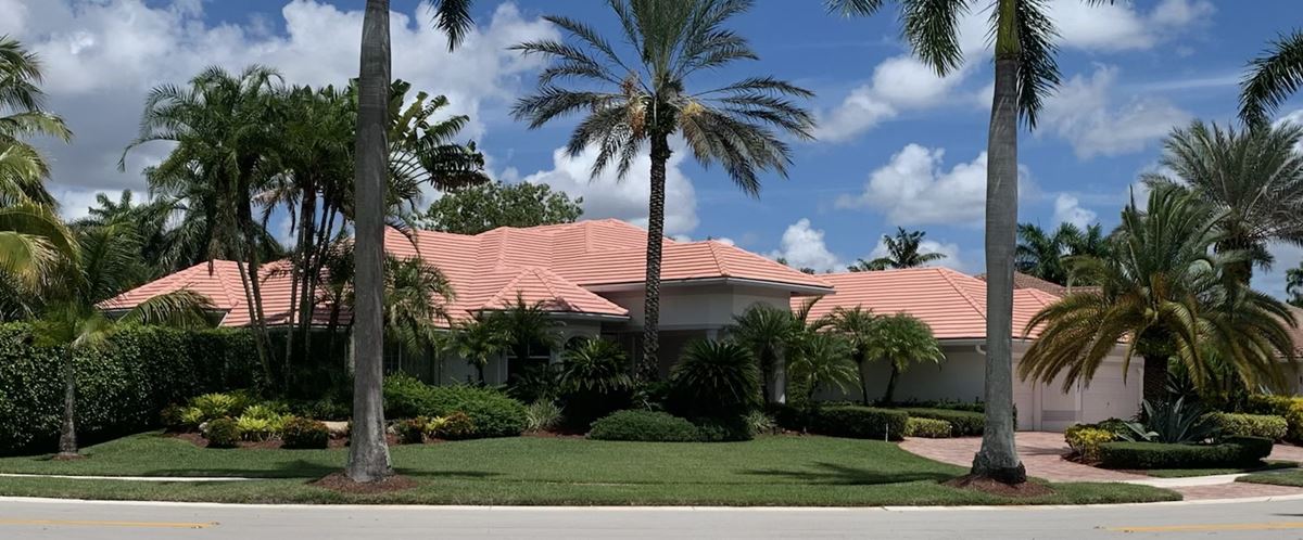 Painted flat tile roof wash in weston fl