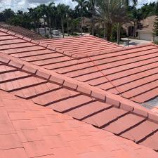 Painted Flat Tile Roof Wash in Weston, FL 3