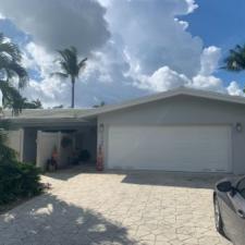 Painted Tile Roof and Gutter Cleaning in Pompano Beach, Florida 0