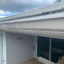 Painted Tile Roof and Gutter Cleaning in Pompano Beach, Florida 4