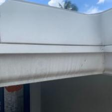 Painted Tile Roof and Gutter Cleaning in Pompano Beach, Florida 5