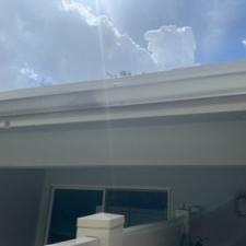 Painted Tile Roof and Gutter Cleaning in Pompano Beach, Florida 6