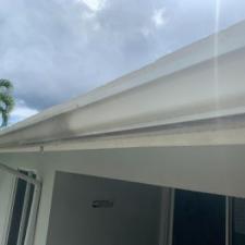 Painted Tile Roof and Gutter Cleaning in Pompano Beach, Florida 8