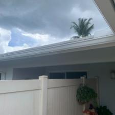 Painted Tile Roof and Gutter Cleaning in Pompano Beach, Florida 9