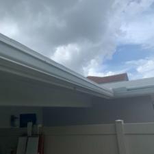 Painted Tile Roof and Gutter Cleaning in Pompano Beach, Florida 10