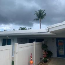 Painted Tile Roof and Gutter Cleaning in Pompano Beach, Florida 12