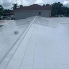 Painted Tile Roof and Gutter Cleaning in Pompano Beach, Florida 14