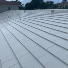 Painted Tile Roof and Gutter Cleaning in Pompano Beach, Florida 15